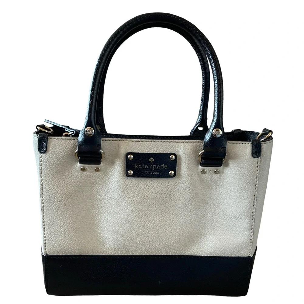 Kate Spade Berkeley Lane Quinn Satchel Ivory and Black